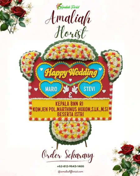 Papan Bunga Pernikahan Sri Katon